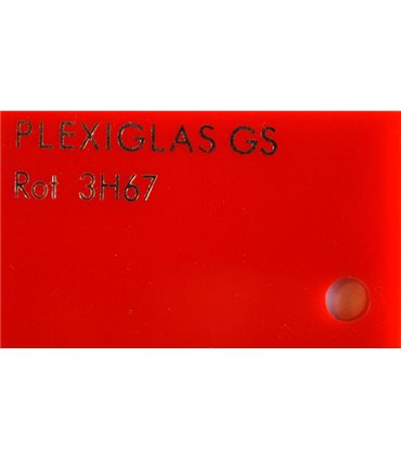 PLEXIGLAS ROOD 3MM 600 X 400MM LASER