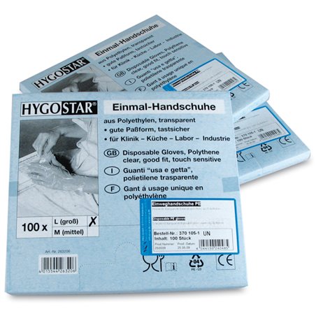 WEGWERP HANDSCHOENEN PE (SIZE L) PACK/ 100 PCS.